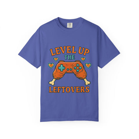 Gamer T-shirt - Level Up the Leftovers | Unisex Gaming Tee, Casual Wear, Game Night Shirt, Gift for Gamers, Funny Apparel