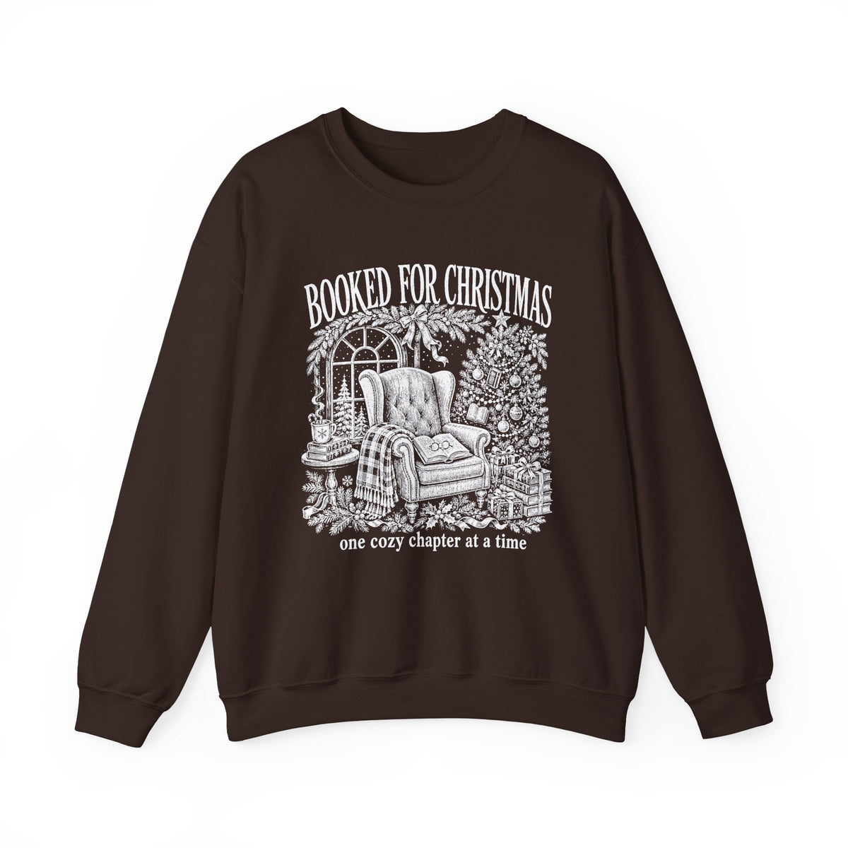 Booked for Christmas Sweatshirt, Book Lover Christmas Crewneck, Cozy Reader Sweater, Bookish Holiday Shirt, BookTok Christmas Gift
