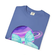 Purple Saturn Wrapped In Bow Unisex T-Shirt