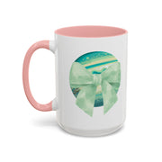 Green Planet Wrapped In A Bow Accent Coffee Mug