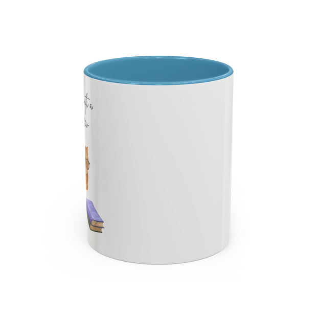 'Feline Good With A Book & Brew' Accent Coffee Mug