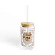 Geeky Goddess Pomeranian Sipper Glass