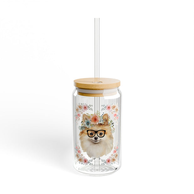 Geeky Goddess Pomeranian Sipper Glass