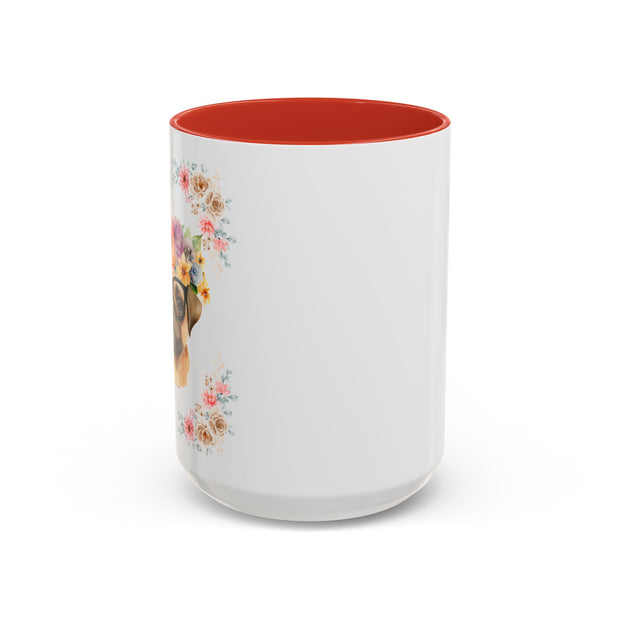 Geeky Goddess Pug Accent Coffee Mug