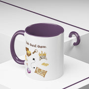 'Side Quest Queen' Accent Coffee Mug