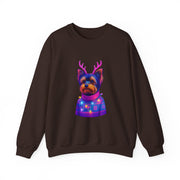 Festive Dog Sweatshirt, Cozy Unisex Crewneck, Pet Lover Gift, Holiday Apparel, Cute Dog Design