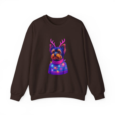 Festive Dog Sweatshirt, Cozy Unisex Crewneck, Pet Lover Gift, Holiday Apparel, Cute Dog Design