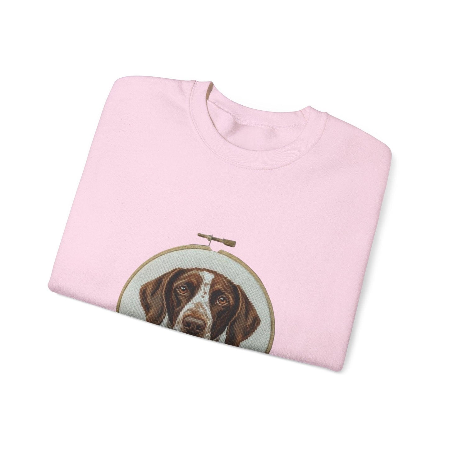 German Pointer Portrait sweatshirt | Dog Head Embroidery Hoop Design