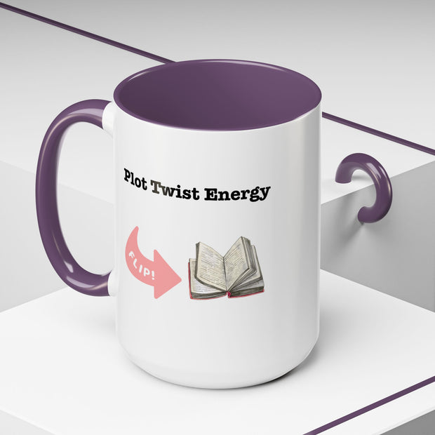 'Plot Twist Energy' Accent Coffee Mug