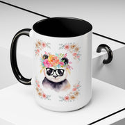 Geeky Goddess Panda Accent Coffee Mug
