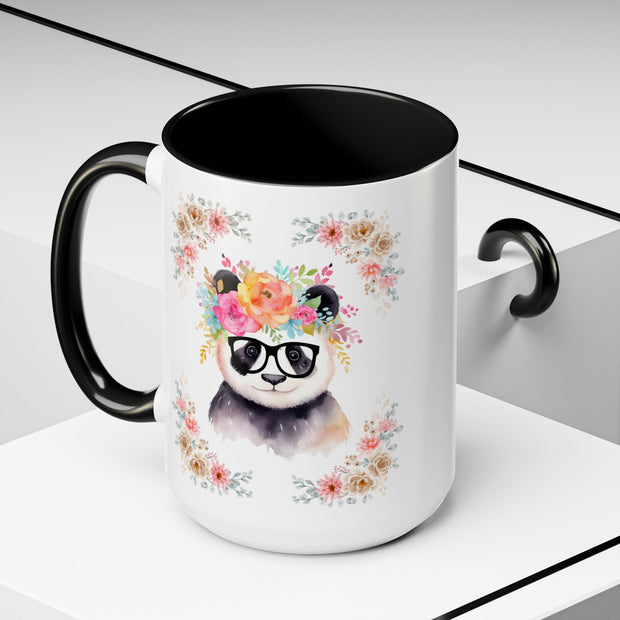 Geeky Goddess Panda Accent Coffee Mug