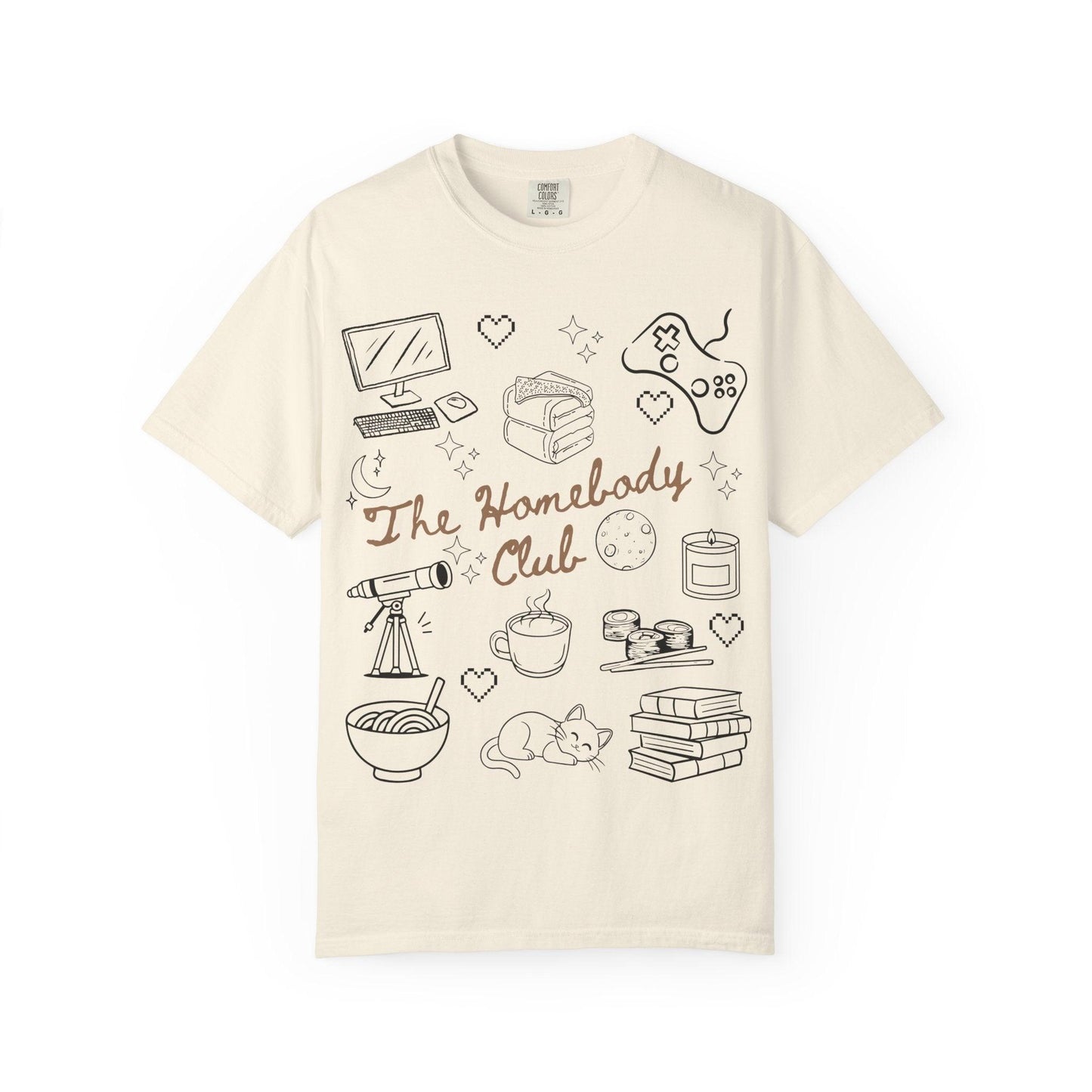 The Homebody Club T-Shirt | Cozy Vintage Style | Gift for Introverts | Home Lovers Tee | Cute Casual Wear | Relaxed Vibes Shirt