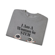 "I Am A Woman in STEM" Astronaut Unisex Crewneck Sweatshirt