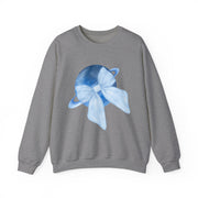 Blue Saturn Wrapped In A Blue Bow Unisex Crewneck Sweatshirt