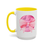 Pink Planet Wrapped In A Bow Accent Coffee Mug