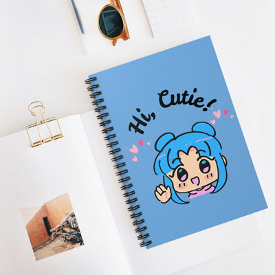 'Hi Cutie!' Anime Girl Spiral Notebook