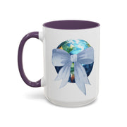 Earth Wrapped In A Bow Accent Coffee Mug