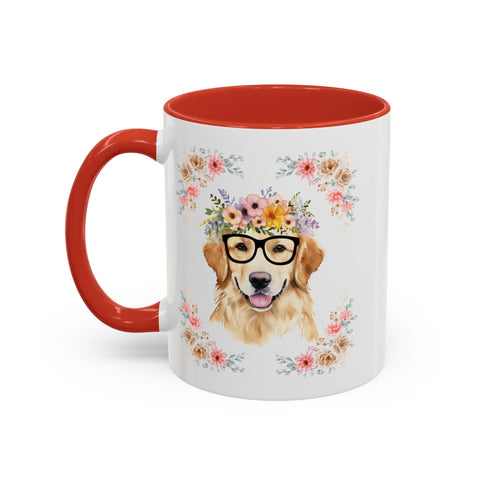 Geeky Goddess Golden Retriever Accent Coffee Mug
