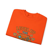 Funny Gamer Sweatshirt, Level Up Leftovers Crewneck, Gifts for Gamers, Casual Wear, Thanksgiving Sweatshirt, Cute Holiday Apparel