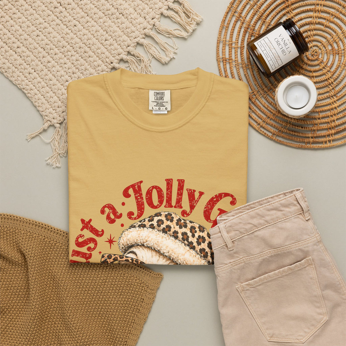 Jolly Goose Christmas Shirt, Funny Christmas Goose Tee, Leopard Santa Goose Shirt, Goose Lover Gift, Retro Holiday T-Shirt