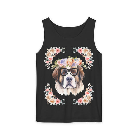 Geeky Goddess Saint Bernard Unisex Tank Top