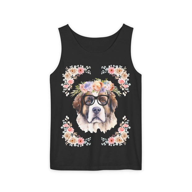 Geeky Goddess Saint Bernard Unisex Tank Top
