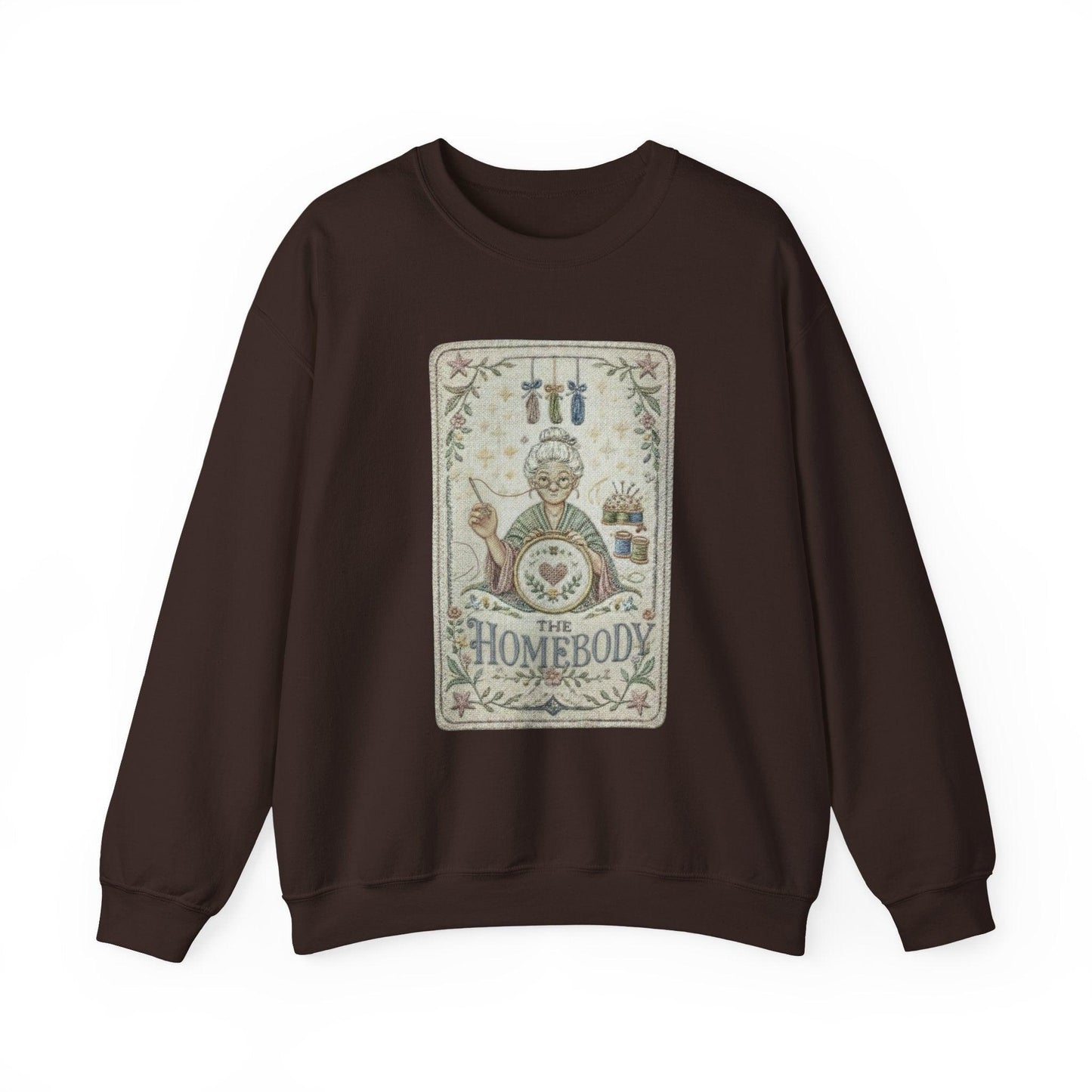 Homebody vintage knitting illustration Sweatshirt | cozy home craft design