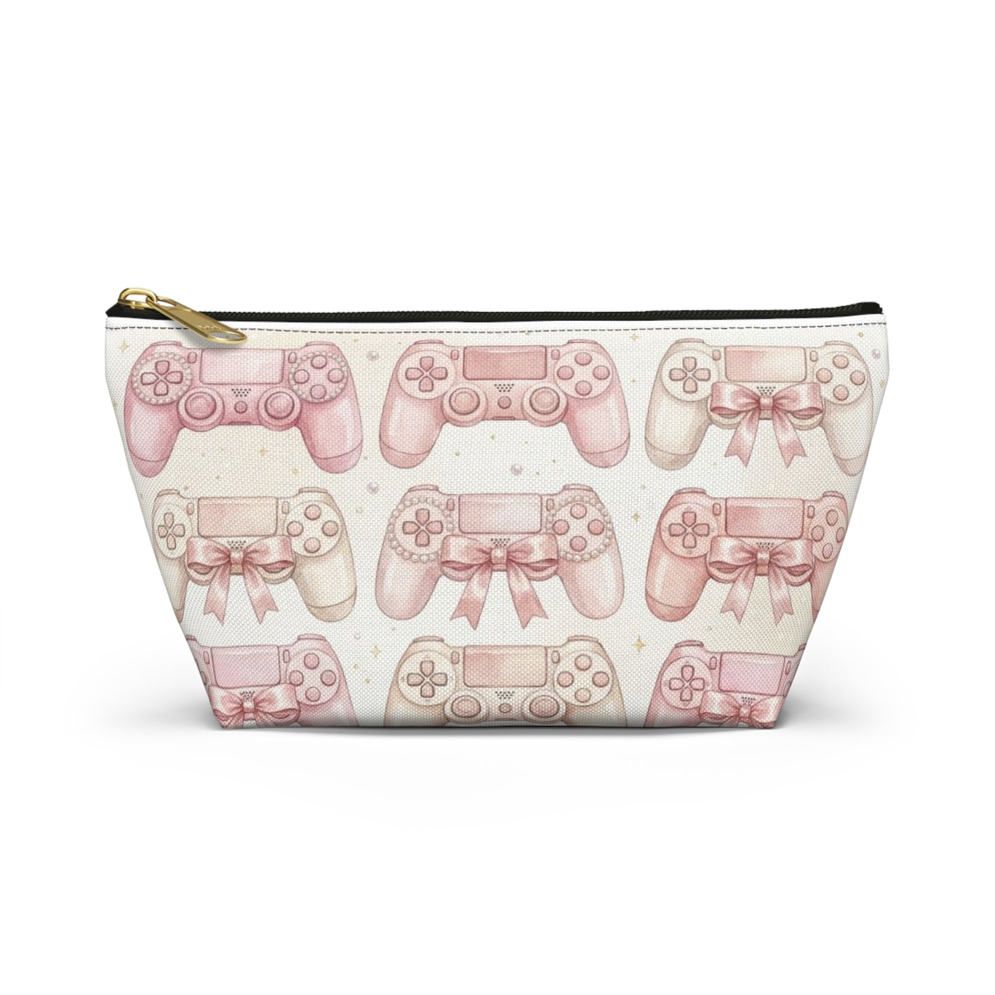 Pink Game Controller Pattern Accessory Pouch