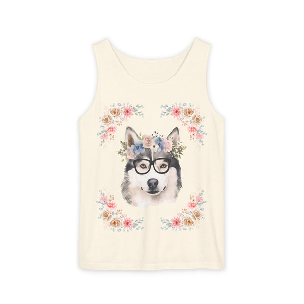 Geeky Goddess Siberian Husky Unisex Tank Top