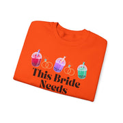 'This Bride Needs Boba' Unisex Crewneck Sweatshirt