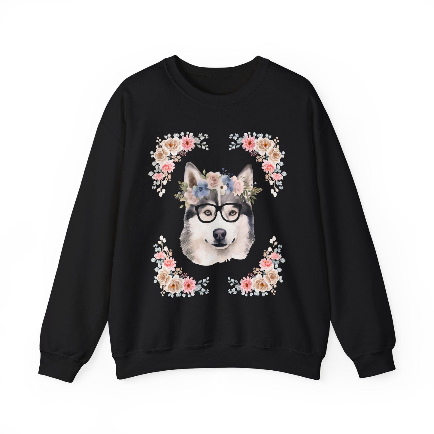Geeky Goddess Siberian Husky Unisex Crewneck Sweatshirt