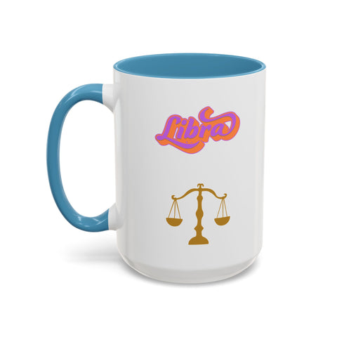 'Libra' Zodiac Accent Coffee Mug