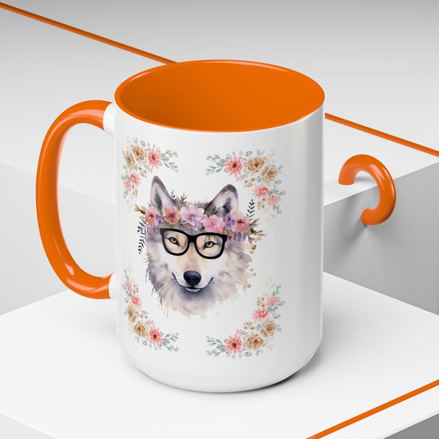 Geeky Goddess Wolf Accent Coffee Mug