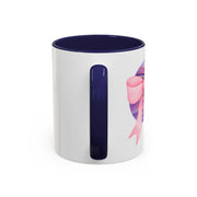Pink/Purple Planet Wrapped In A Bow Accent Coffee Mug