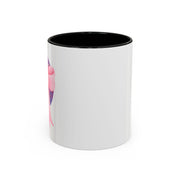 Pink/Purple Planet Wrapped In A Bow Accent Coffee Mug