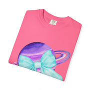 Purple Saturn Wrapped In Bow Unisex T-Shirt