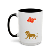 'Leo' Zodiac Accent Coffee Mug