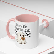 'You and Me Against The World' Accent Coffee Mug
