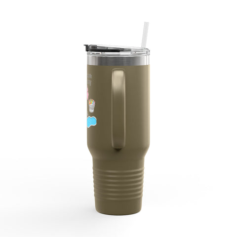 'Side Quest: Pool Party' Insulated Travel Mug, 40oz