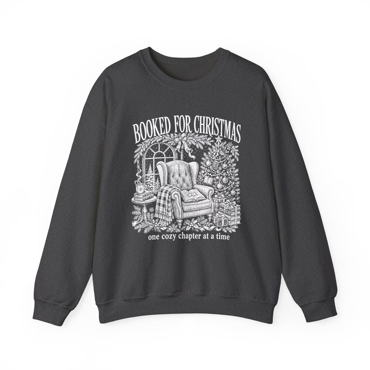 Booked for Christmas Sweatshirt, Book Lover Christmas Crewneck, Cozy Reader Sweater, Bookish Holiday Shirt, BookTok Christmas Gift