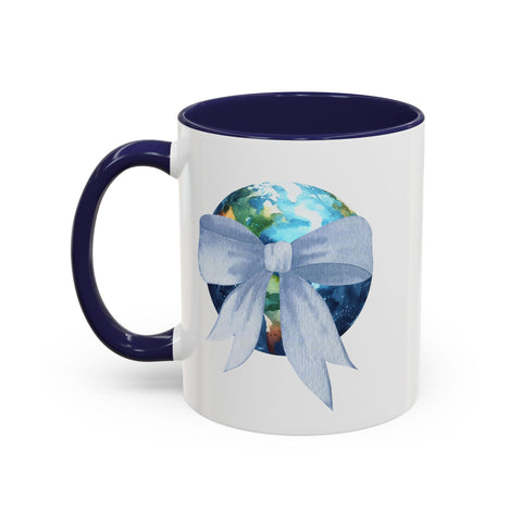 Earth Wrapped In A Bow Accent Coffee Mug