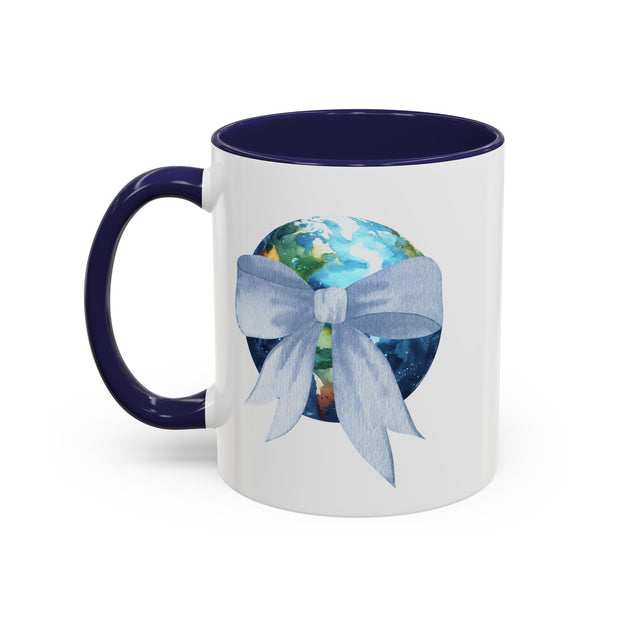 Earth Wrapped In A Bow Accent Coffee Mug