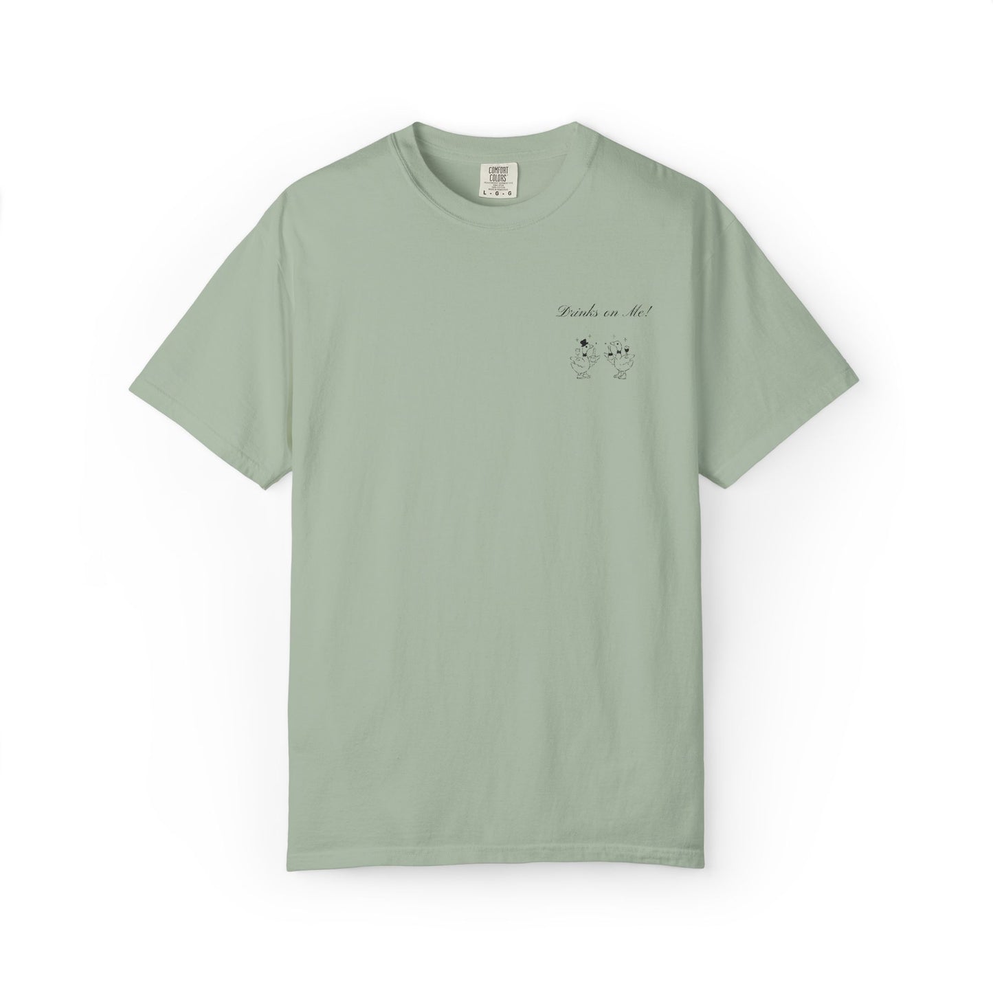 Drinks On Me Goose Shirt, Funny Wedding Goose Tee, Bridal Party Shirt, Cocktail Hour Tee, Cute Goose Drinking Shirt