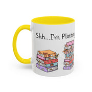 'Shhh...I'm Plotting' Accent Coffee Mug