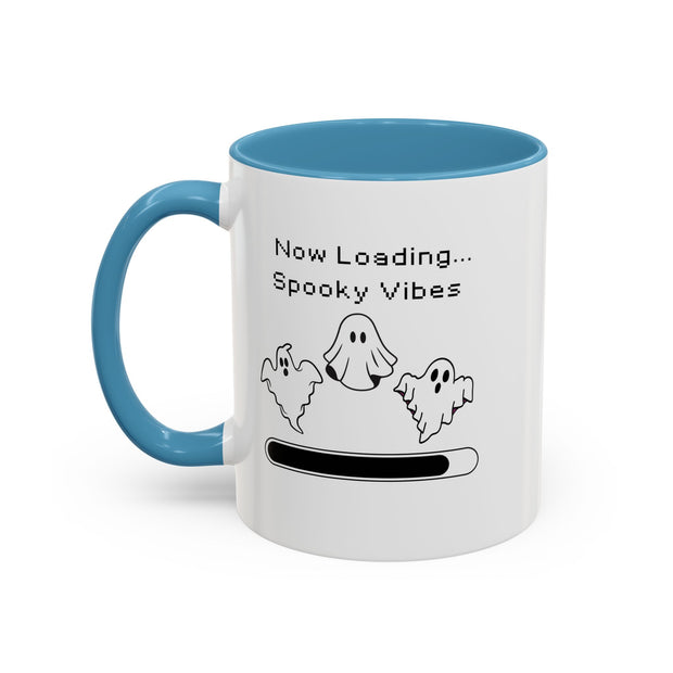 'Now Loading...Spooky Vibes' Accent Coffee Mug