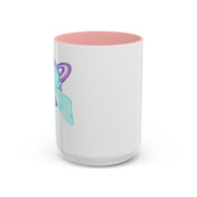 Purple Saturn Wrapped In A Bow Accent Coffee Mug
