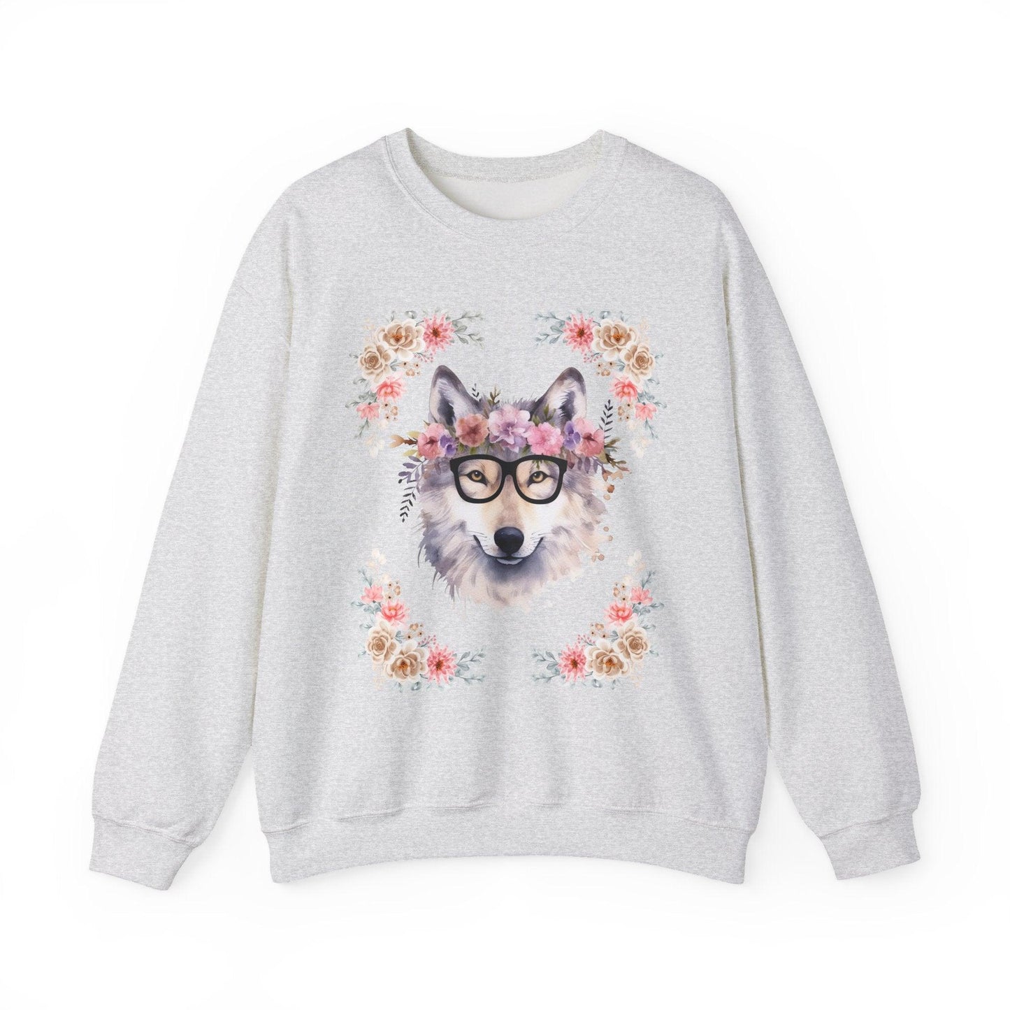 Geeky Goddess Wolf Unisex Crewneck Sweatshirt