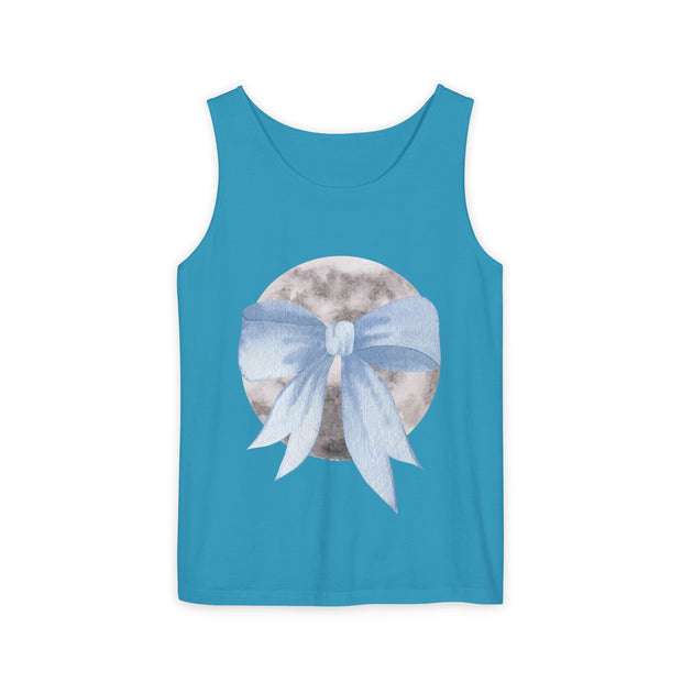 Moon Wrapped In Bow Unisex Tank Top