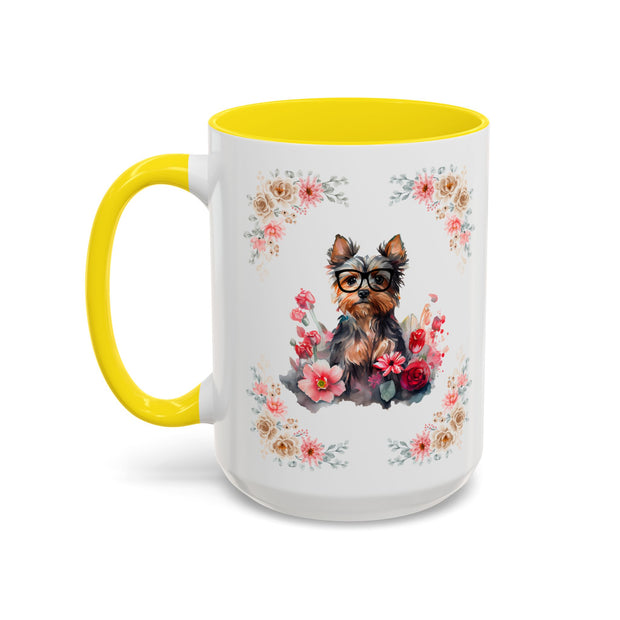 Geeky Goddess Yorkie Accent Coffee Mug