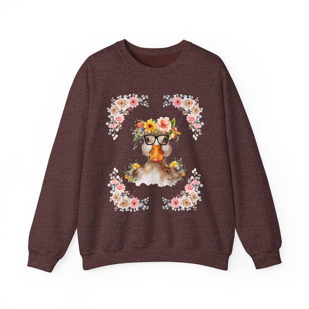 Geeky Goddess Duck Unisex Crewneck Sweatshirt